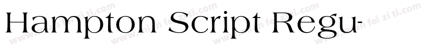 Hampton Script Regu字体转换